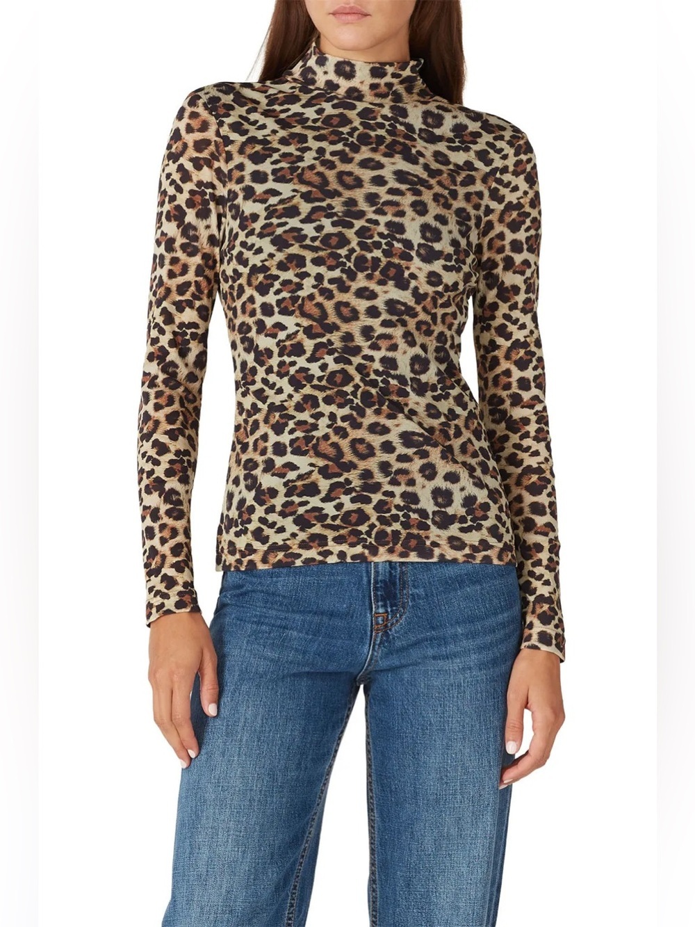 *Flawed RTR Ronny Kobo Leopard Printed Mesh Top (0303)